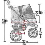 Pet Gear No-Zip AT3 Pet Stroller for Cats/Dogs