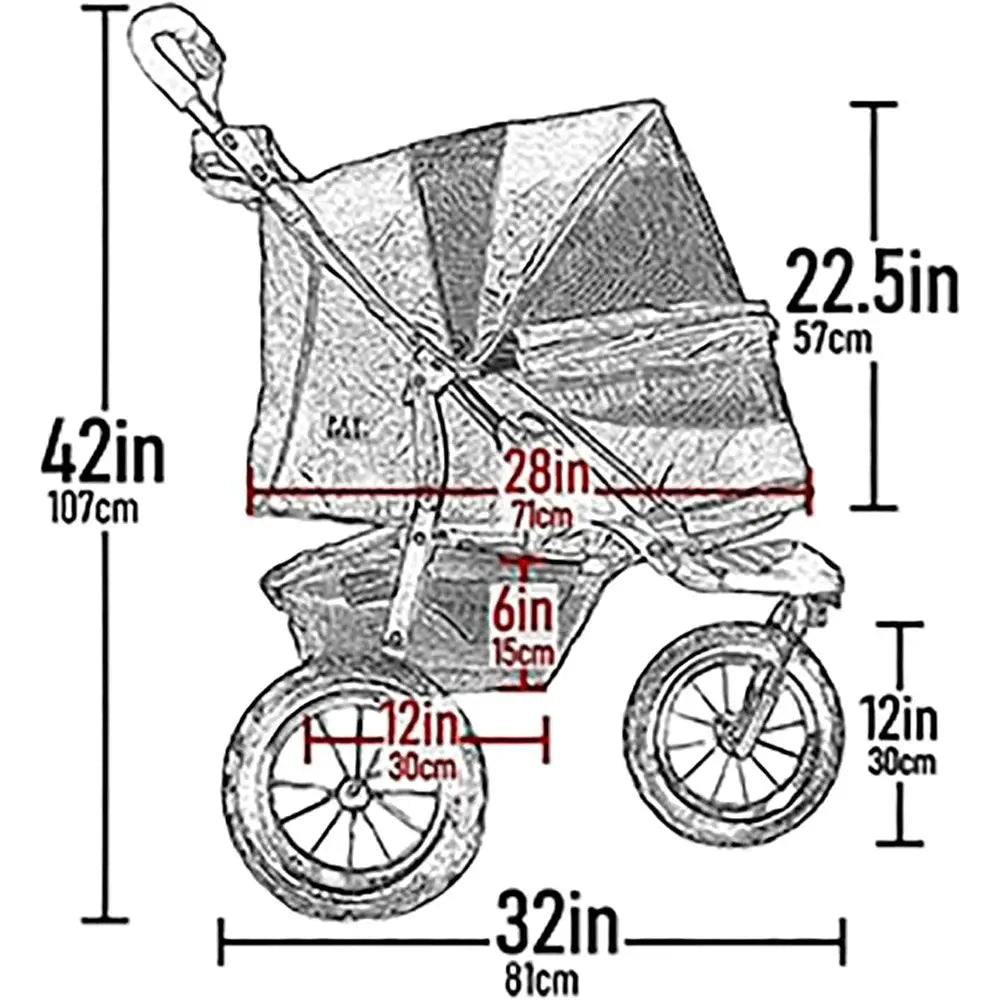 Pet Gear No-Zip AT3 Pet Stroller for Cats/Dogs