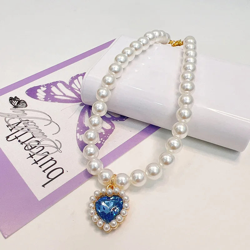 Adjustable Pet Pearl Necklace