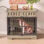 Dog Crate with 2 Drawers, 35.1"