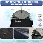 Pet Stroller 4 in 1 with Detachable Carrier