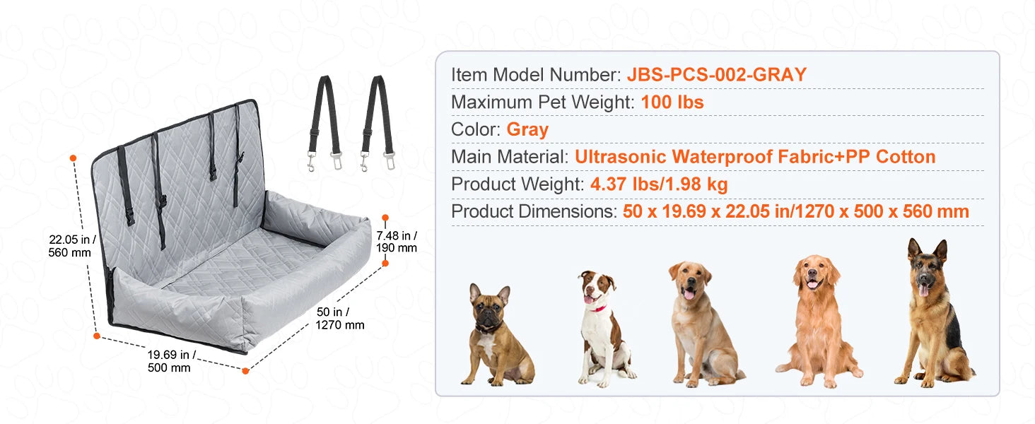 Booster Seat on Car for M/L Dog