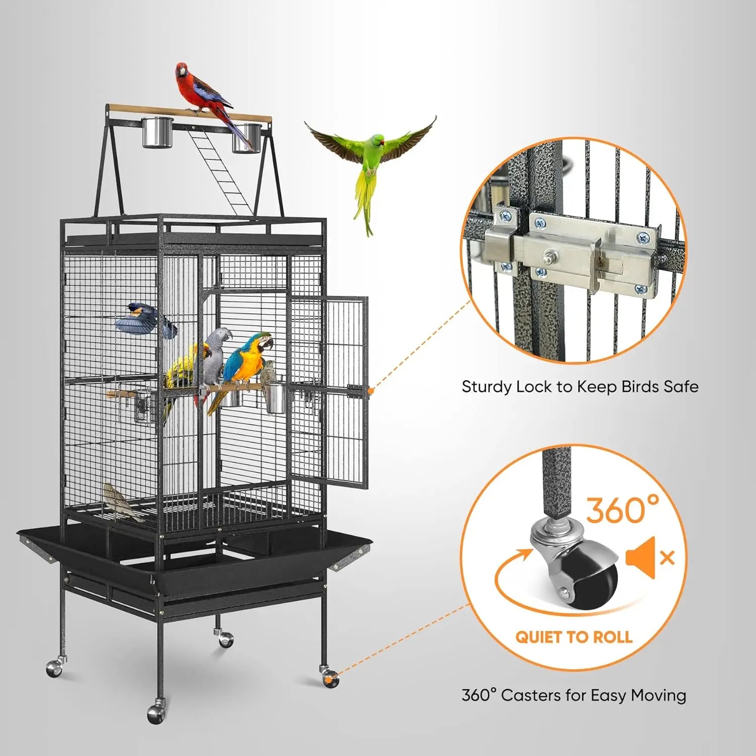Standing Play Top Bird Cage 68"