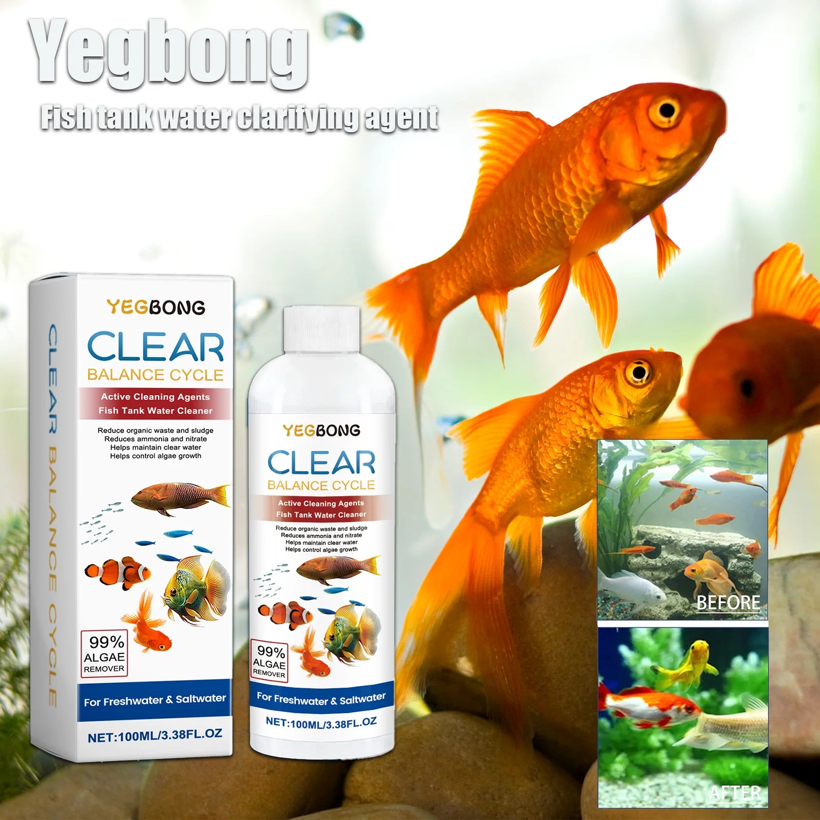100ml Fish Tank Water Clarifier Safe