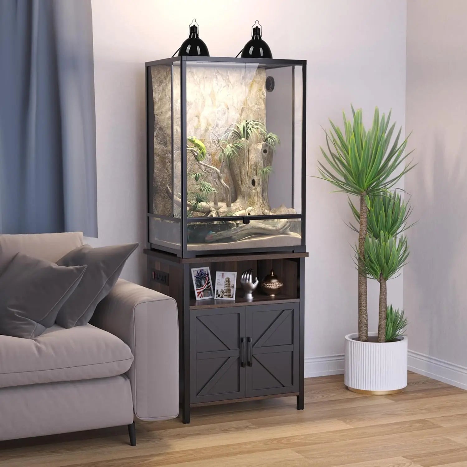 Reptile Tank Stand with Storage