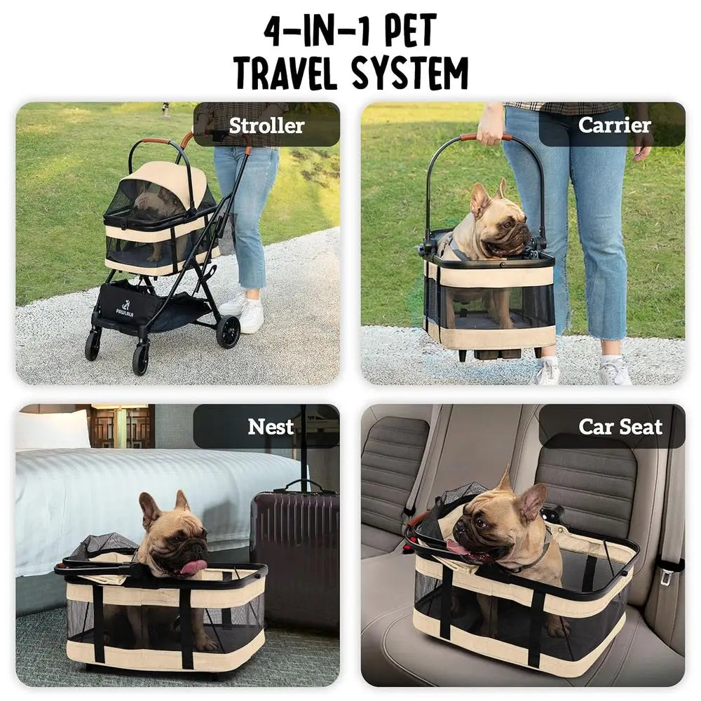 Pet Stroller/Detachable Carrier