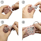 Paw-Shaped Pet Hair Keychain