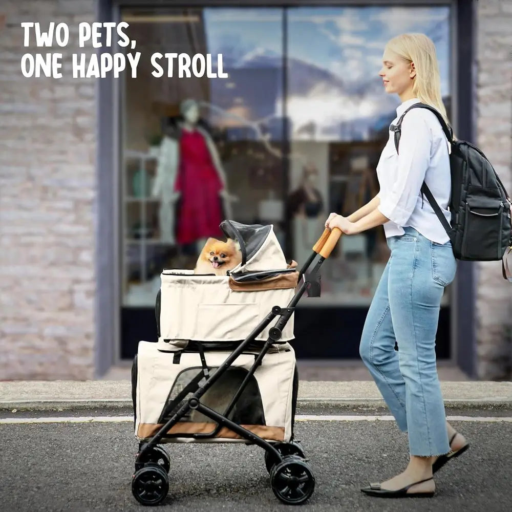 Pet Stroller/Detachable Carriers