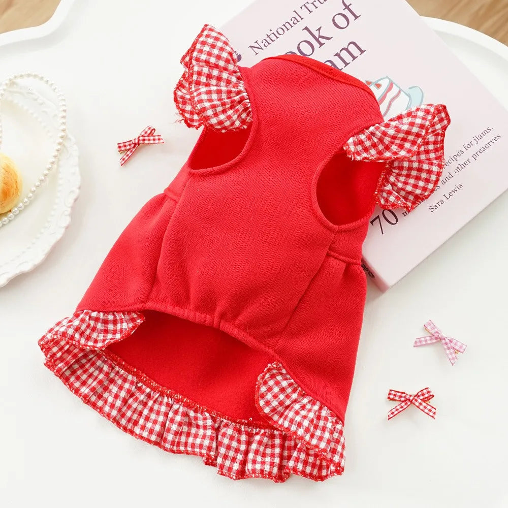 Bow Plaid Princess Dress