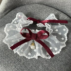 White Lace Bowknot Collar
