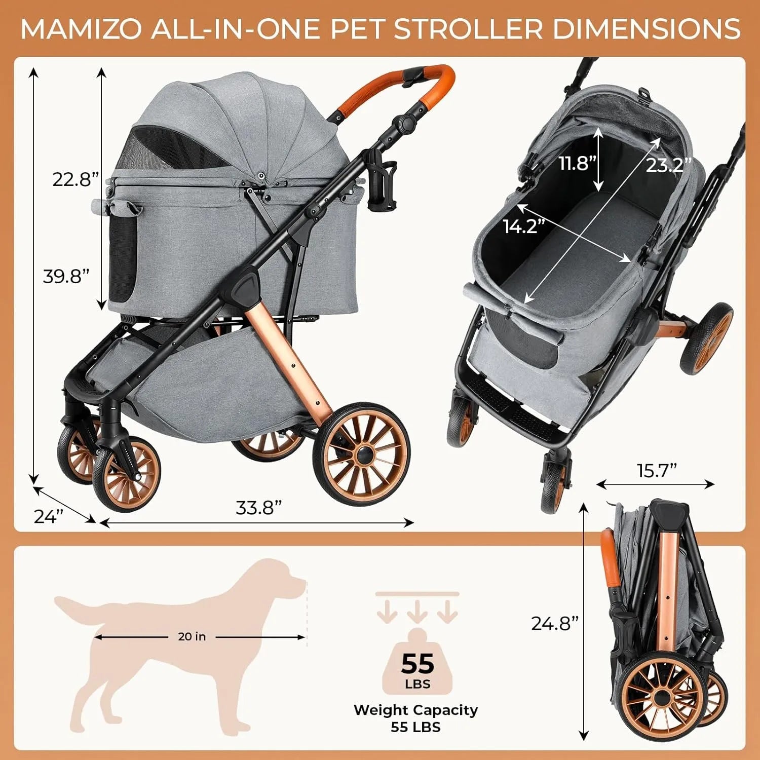 Stroller for S/M Dogs/Cats