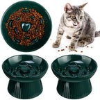2 Pcs Raised Slow Feeder Bowl