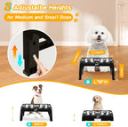 Adjustable Height Elevated Dog Bowls