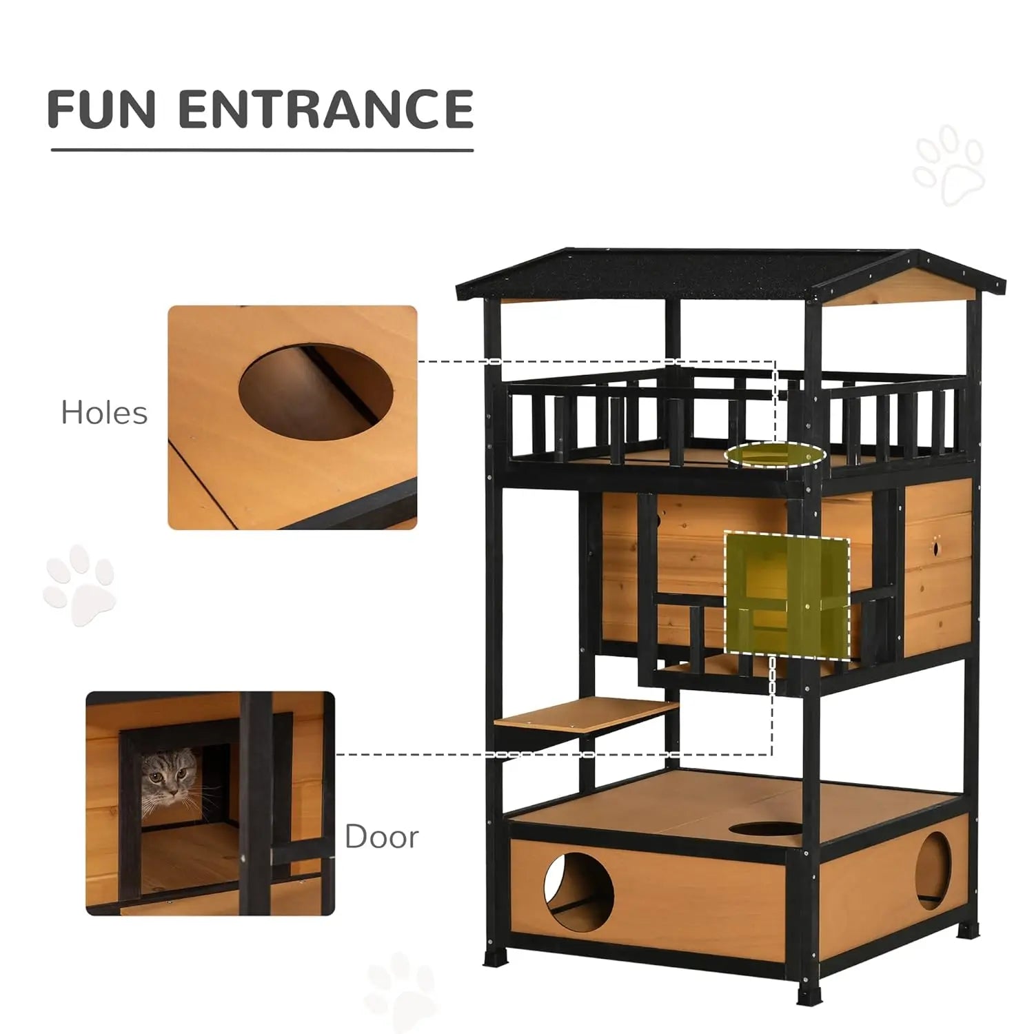 Wooden Cat Shelter