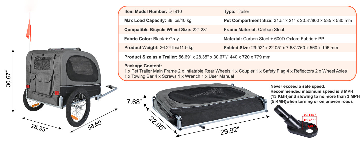 Trailer Cart Bicycle Carrier